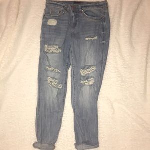 Ripped boyfriend jeans